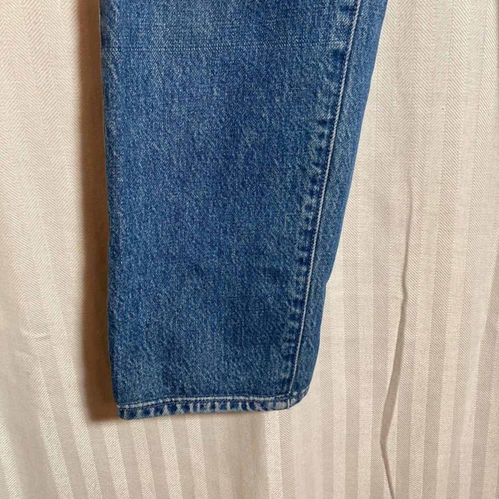 Mother Superior The Tune Up Hover Cuff Jeans Blue High Rise Straight Leg Size 24 - Picture 11 of 11